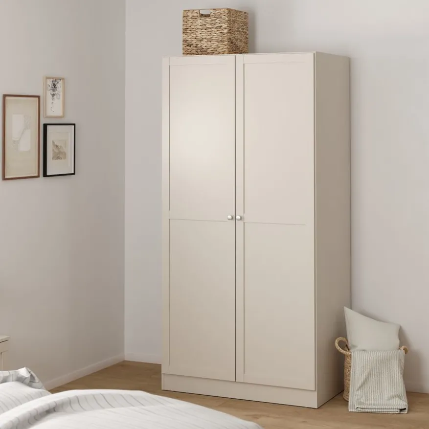Kledingkast Indy Taupe - 99x200x62 cm