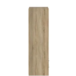 Kledingkast Jasper Eiken / Hoogglans Wit - 182x200x60 cm