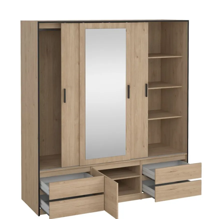 Kledingkast Jasper Eiken - 181x200x60 cm