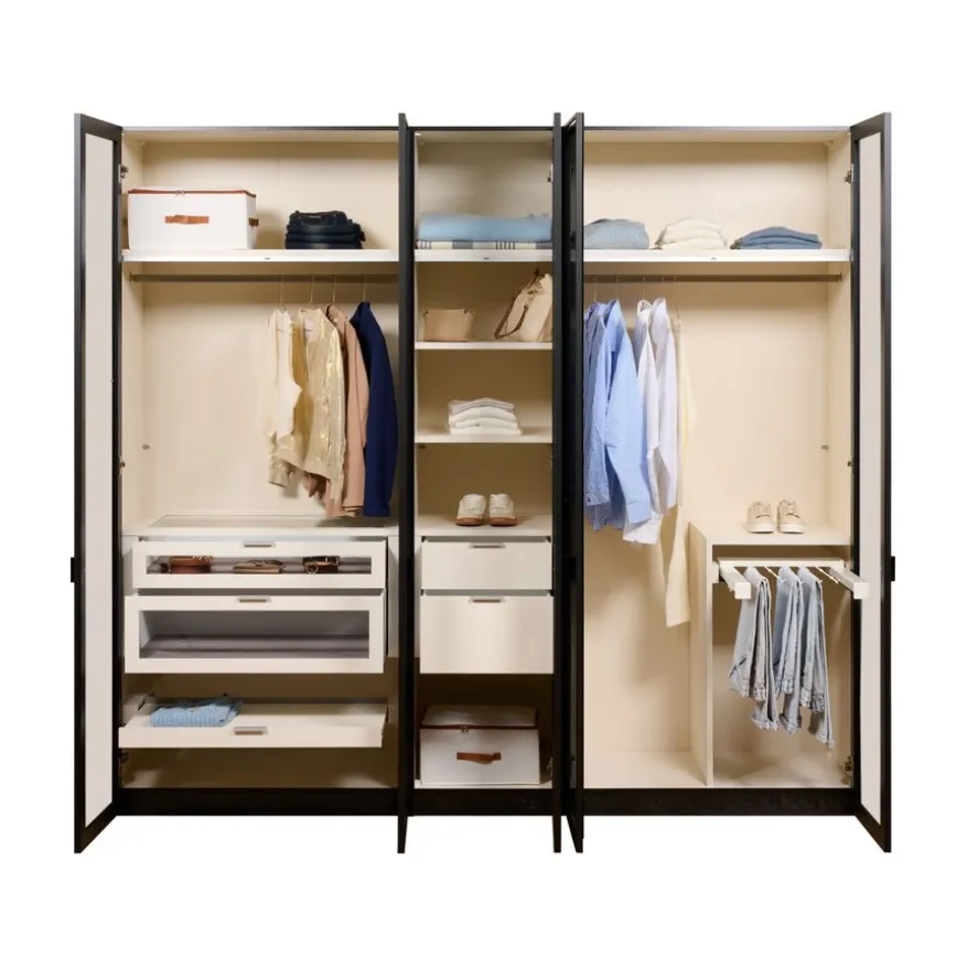 Kledingkast Legado Zwart - 250x236x57 cm