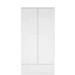 Kledingkast Luna Hoogglans Wit - 99x201x50 cm