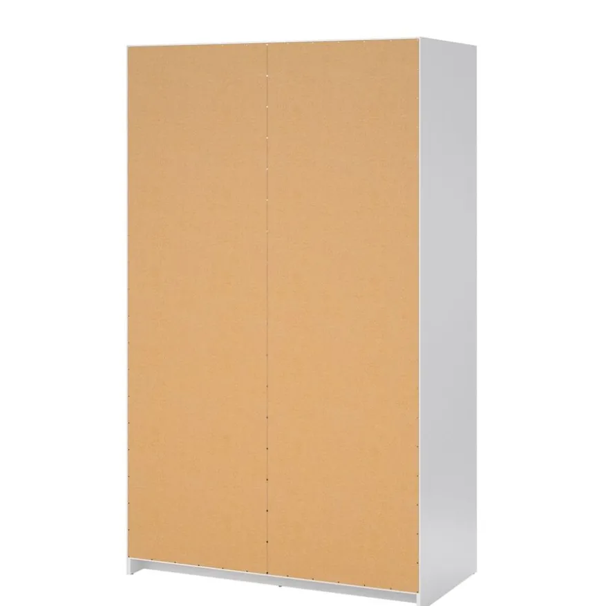 Kledingkast Luna Hoogglans Wit - 119x201x60 cm