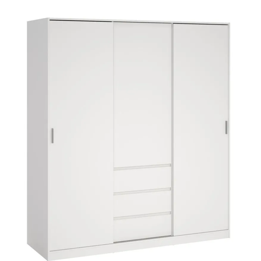 Kledingkast Luna Wit - 177x201x60 cm