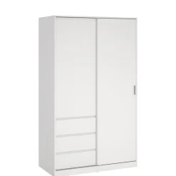 Kledingkast Luna Wit - 119x201x60 cm