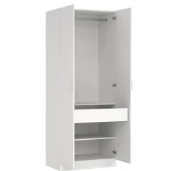 Kledingkast Miami Wit - 79x200x50 cm