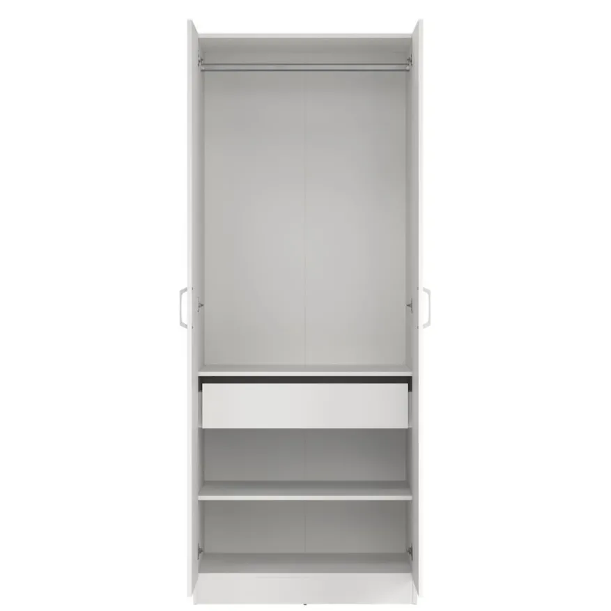Kledingkast Miami Wit - 79x200x50 cm