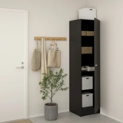 Kledingkast Miami Zwart - 49x200x47 cm
