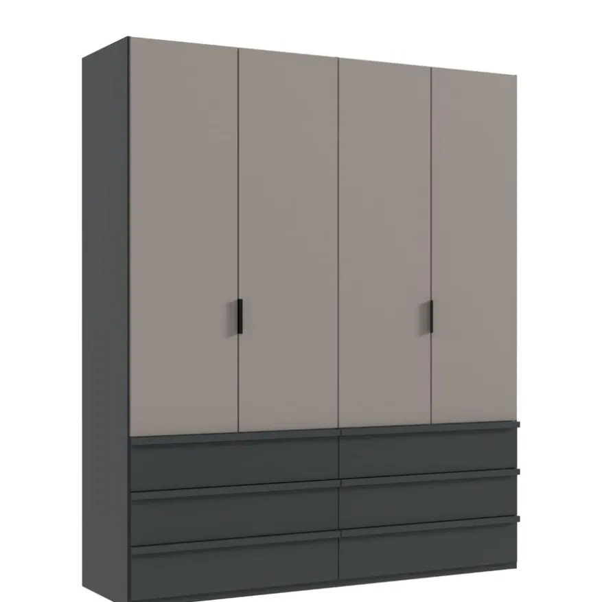 Kledingkast Rivas Taupe - 200x236x58 cm