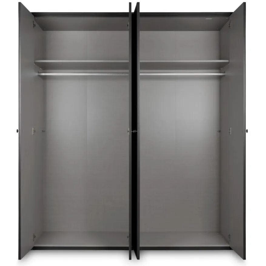 Kledingkast Tudela Donkergrijs - 180x210x58 cm
