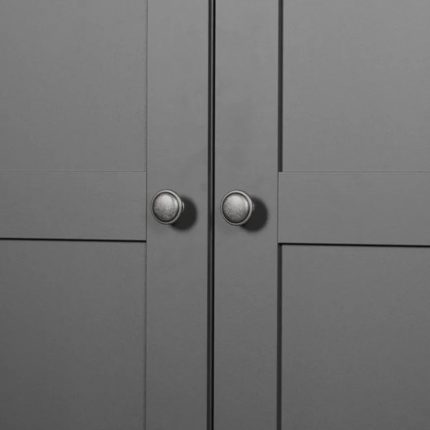 Kledingkast Tudela Donkergrijs - 180x210x58 cm