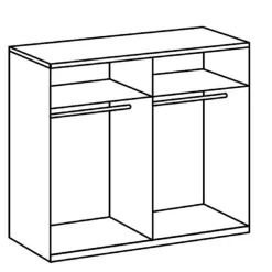Kledingkast Tudela Donkergrijs - 180x210x58 cm