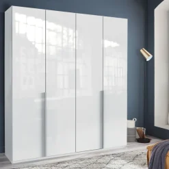 Kledingkast Tudela Hoogglans Wit - 180x210x58 cm