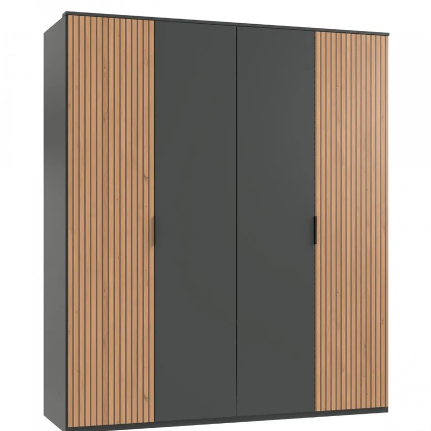 Kledingkast Veghel Donkergrijs - 180x210x58 cm