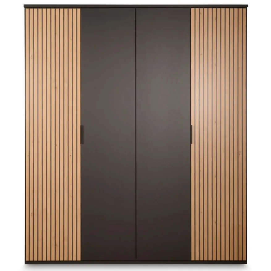 Kledingkast Veghel Donkergrijs - 180x210x58 cm