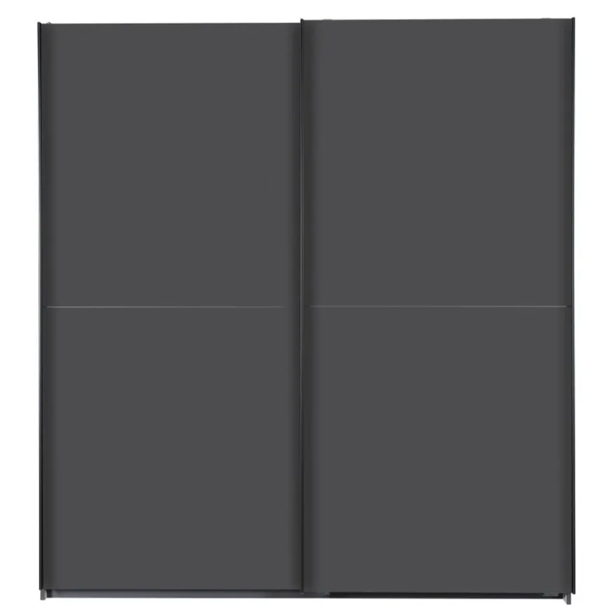 Kledingkast Vught Donkergrijs - 179x198x64 cm