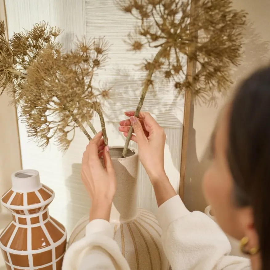 Kunstbloem Heracleum Bruin - 80 cm