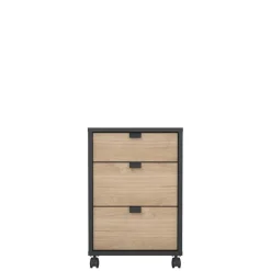 Ladekast Bram Donkergrijs / Eiken - 41x61x49 cm