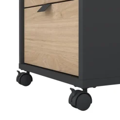 Ladekast Bram Donkergrijs / Eiken - 41x61x49 cm