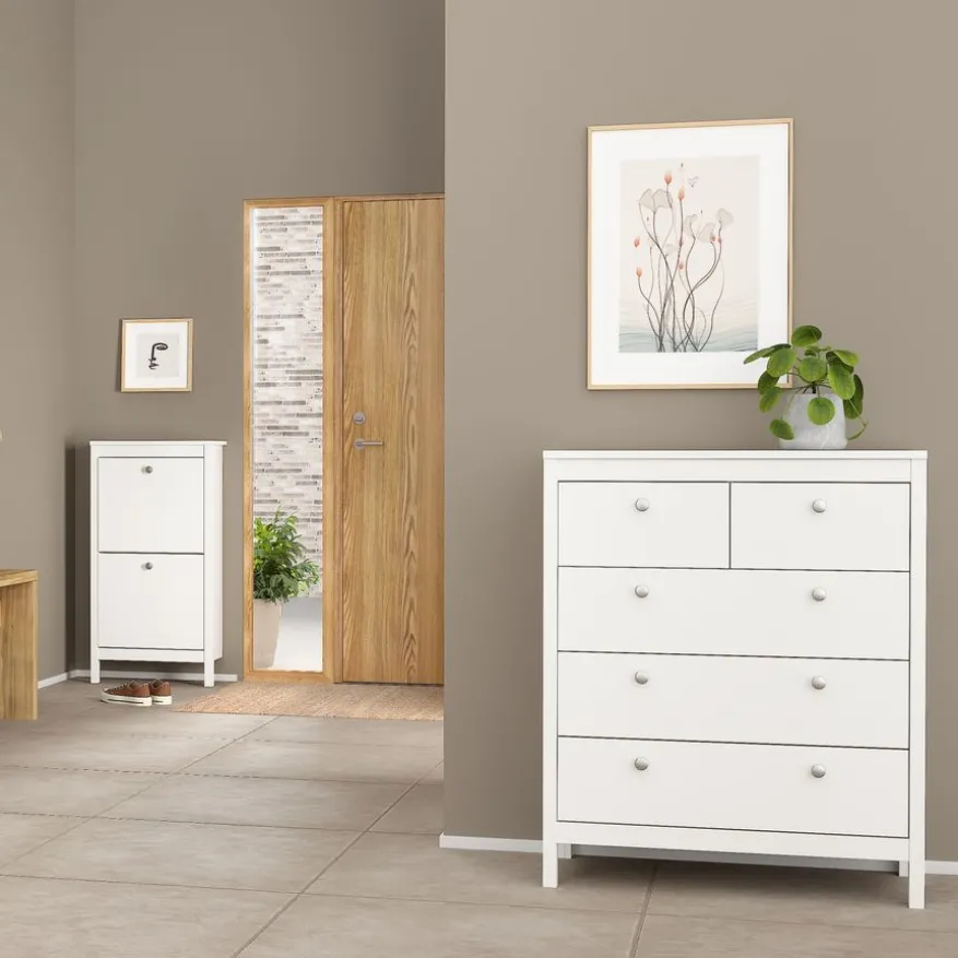 Ladekast Dallas Wit - 83x99x39 cm