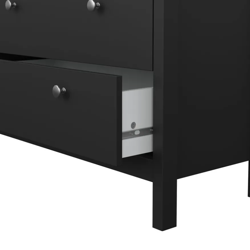 Ladekast Dallas Zwart - 83x99x39 cm