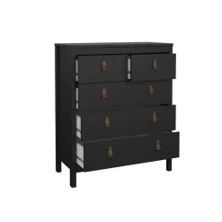 Ladekast Dallas Zwart - 83x99x39 cm