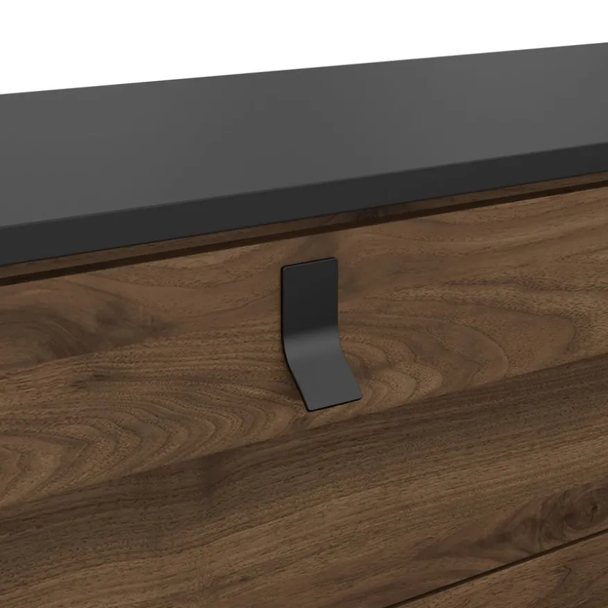 Ladekast Denver Zwart / Walnoot - 150x95x40 cm