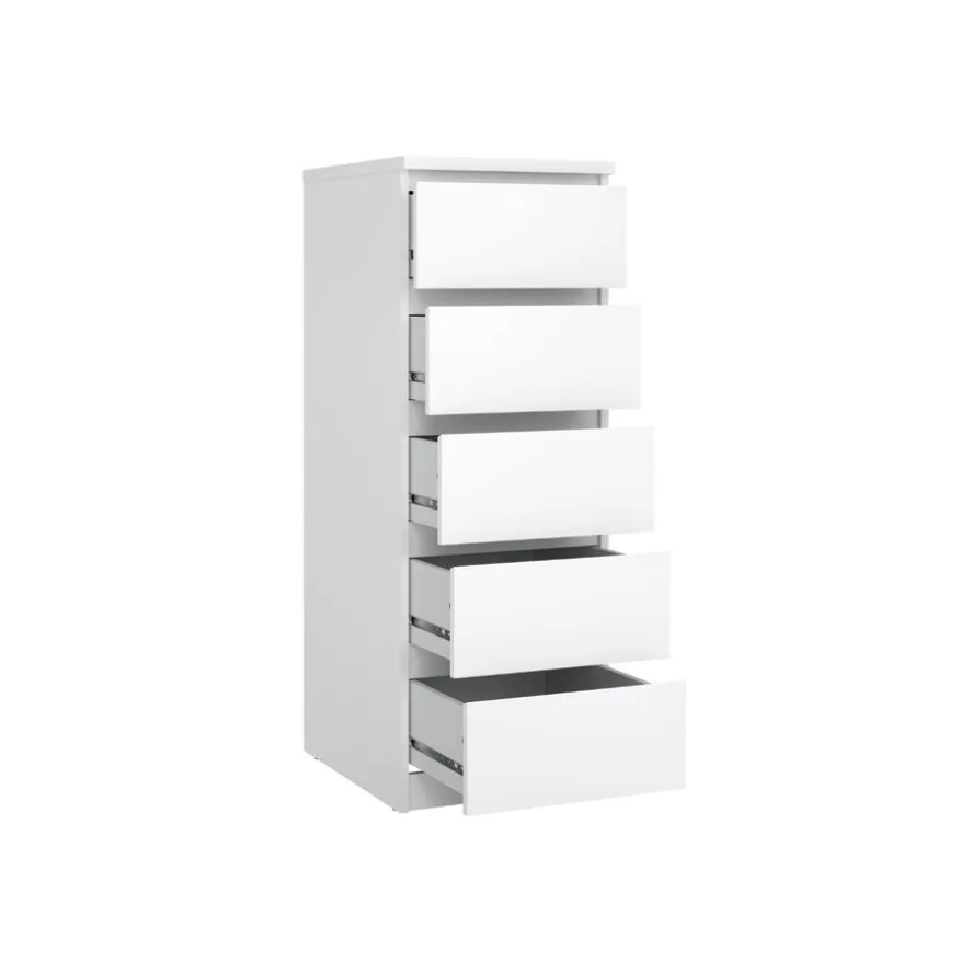 Ladekast Luna Hoogglans Wit - 41x112x50 cm