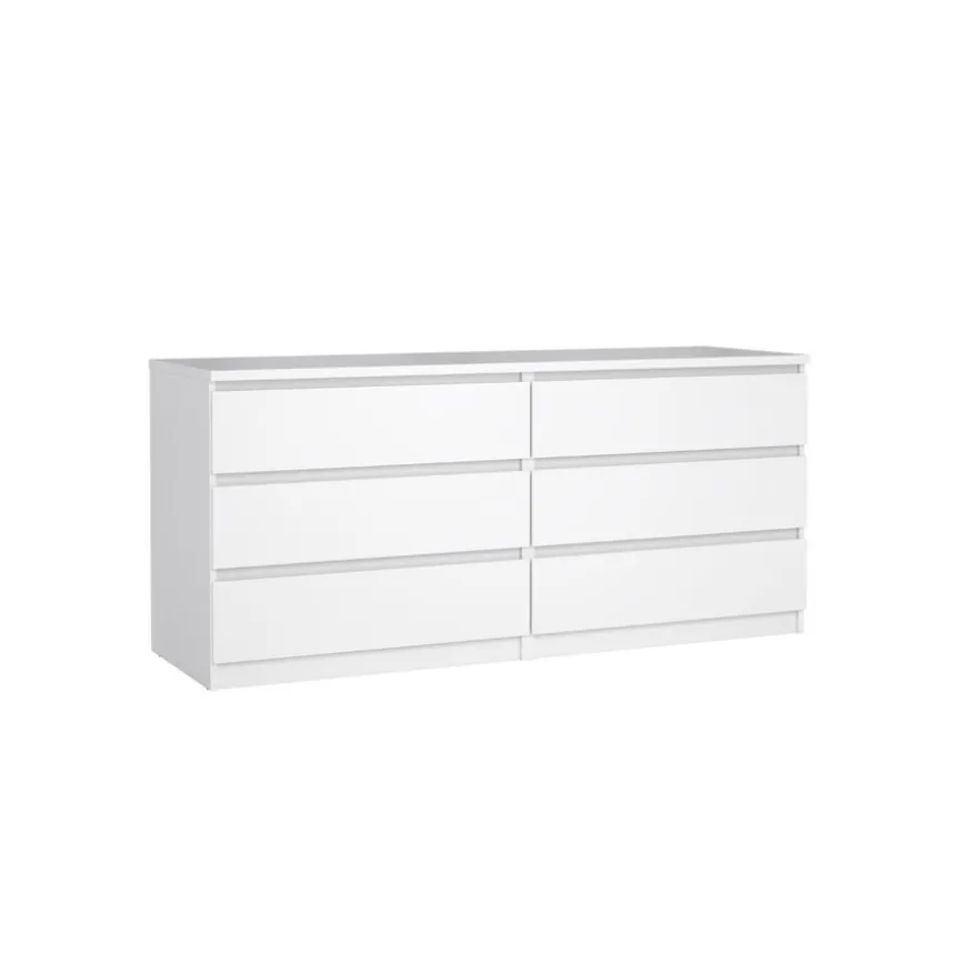 Ladekast Luna Hoogglans Wit - 154x71x50 cm