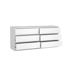 Ladekast Luna Hoogglans Wit - 154x71x50 cm