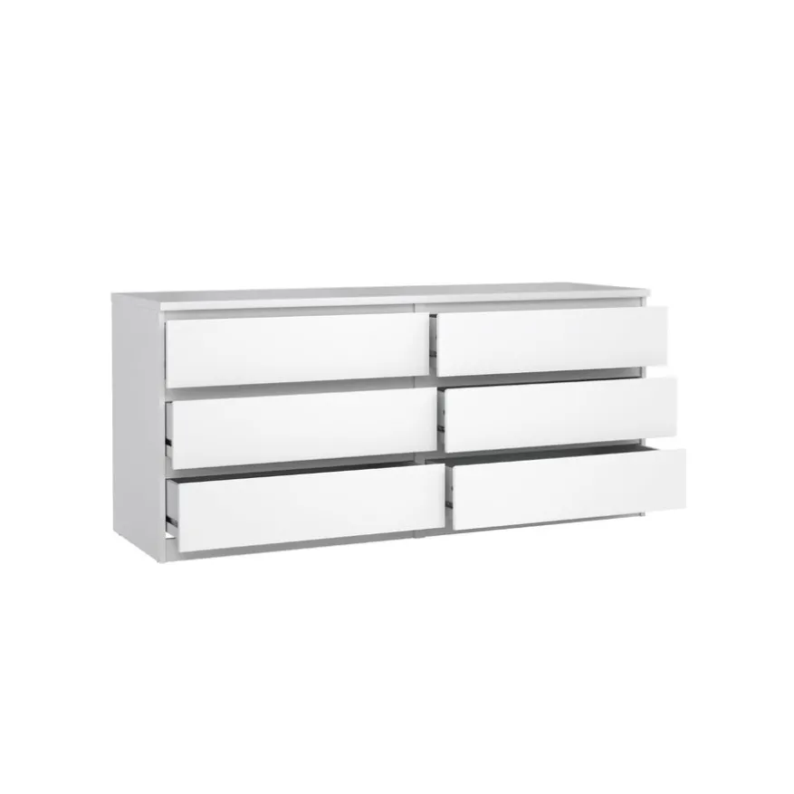 Ladekast Luna Hoogglans Wit - 154x71x50 cm