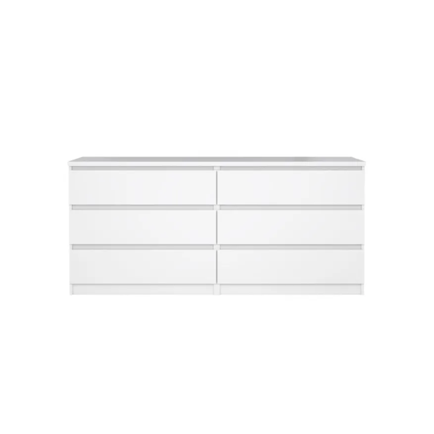 Ladekast Luna Hoogglans Wit - 154x71x50 cm