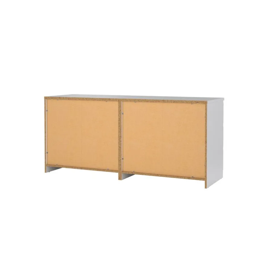 Ladekast Luna Hoogglans Wit - 154x71x50 cm