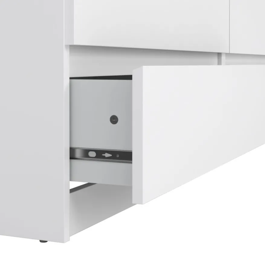 Ladekast Luna Hoogglans Wit - 154x71x50 cm