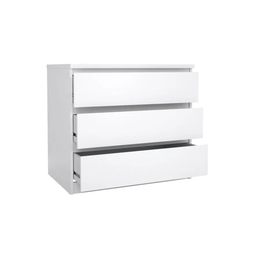 Ladekast Luna Hoogglans Wit - 77x71x50 cm