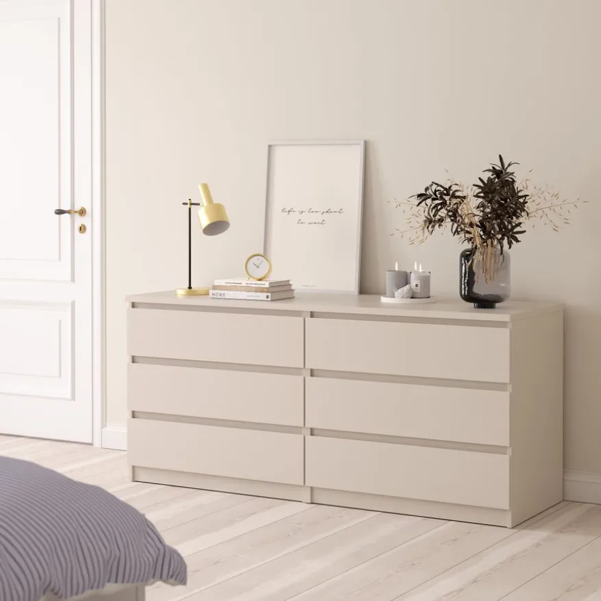 Ladekast Luna Taupe - 154x71x50 cm