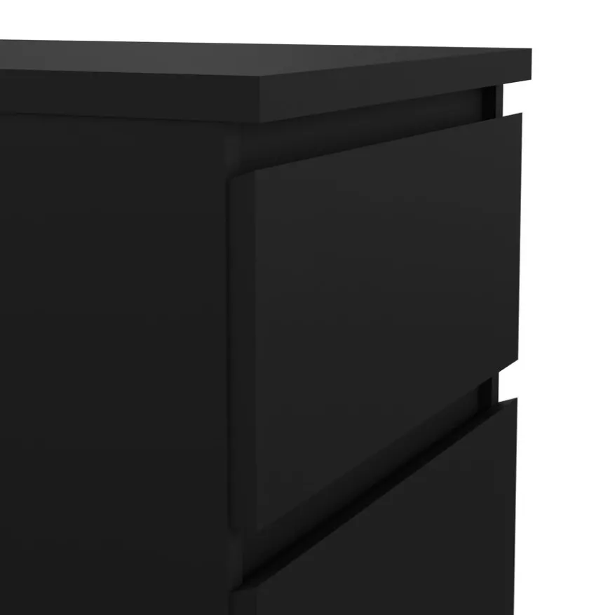 Ladekast Luna Zwart - 41x112x50 cm