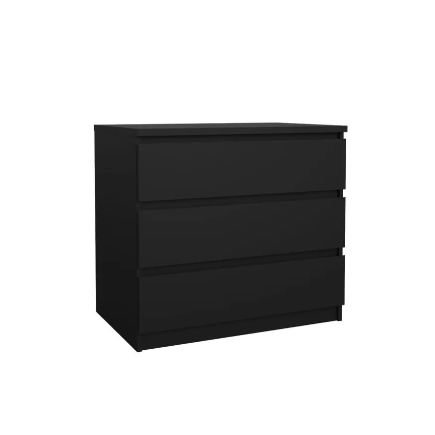 Ladekast Luna Zwart - 77x71x50 cm