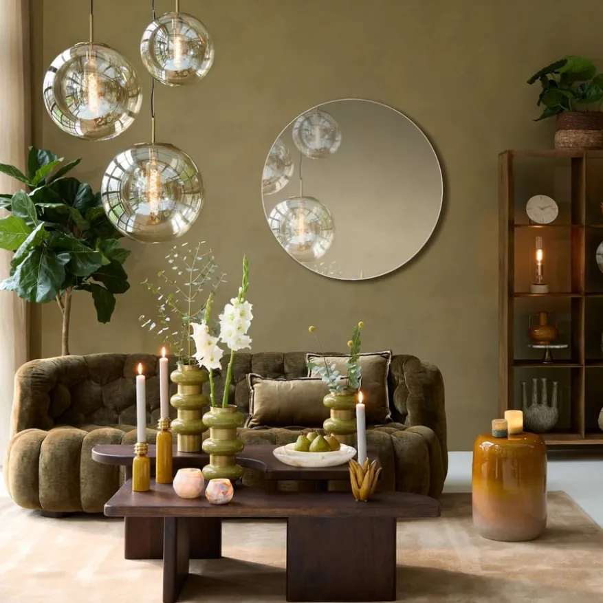 Light & Living Bijzettafel Franca Oker - Ø 34 cm