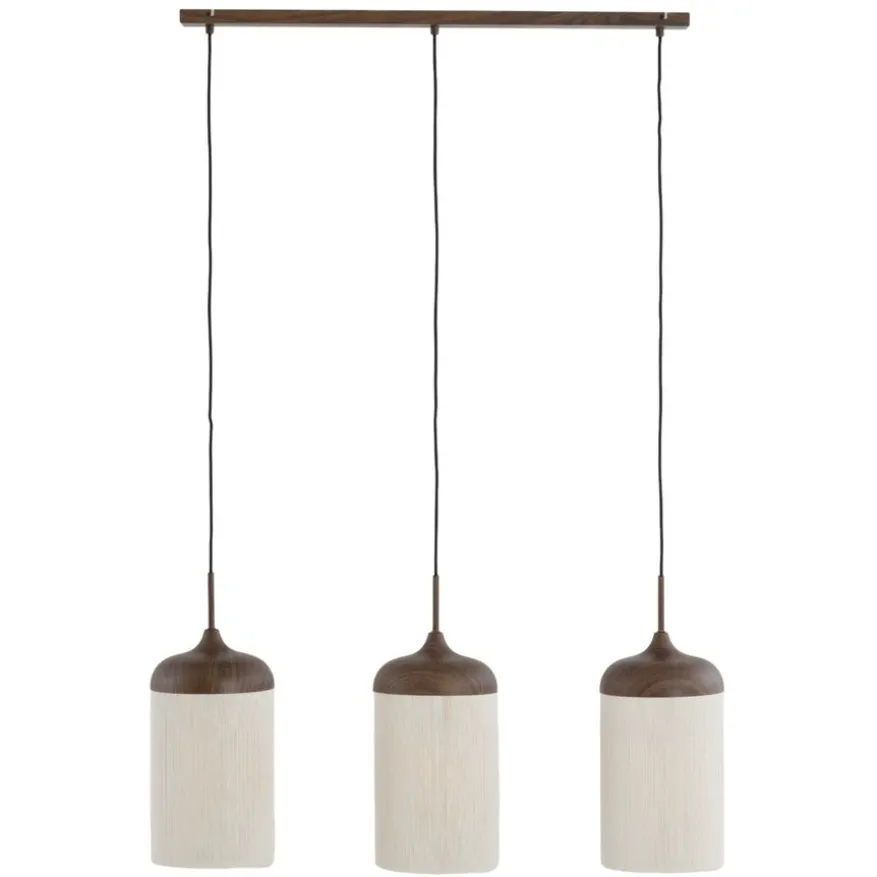Light & Living Hanglamp Dania Bruin - 3 x E27 - 90 cm breed