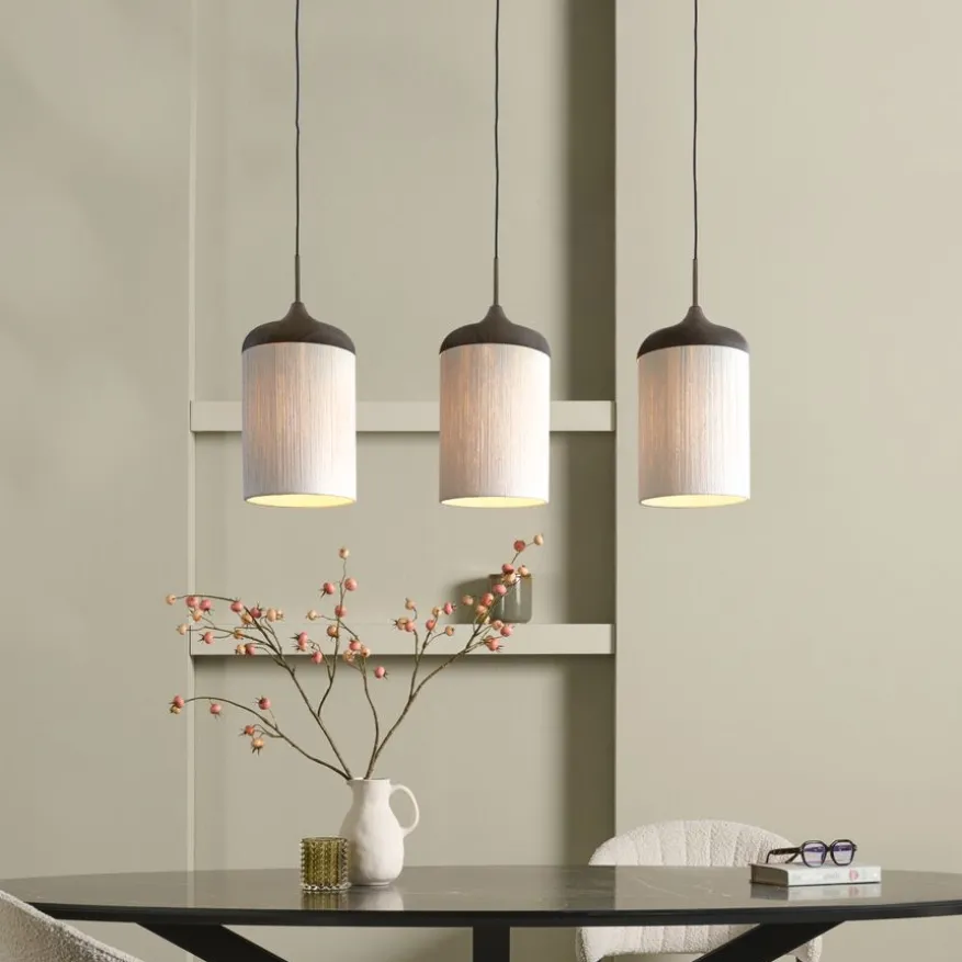 Light & Living Hanglamp Dania Bruin - 3 x E27 - 90 cm breed