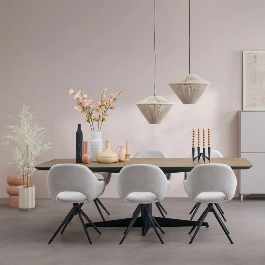 Light & Living Hanglamp Felida Crème - E27 - Ø 53 cm