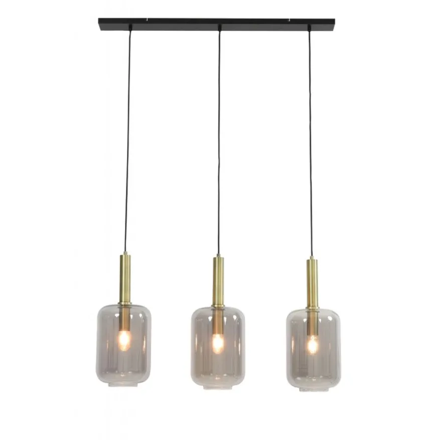 Light & Living Hanglamp Lekar Goud - 3 x E27 - 100 cm breed