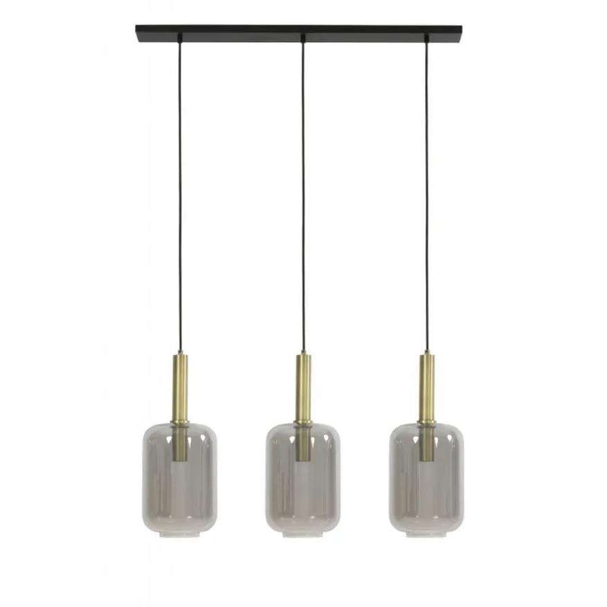 Light & Living Hanglamp Lekar Goud - 3 x E27 - 100 cm breed