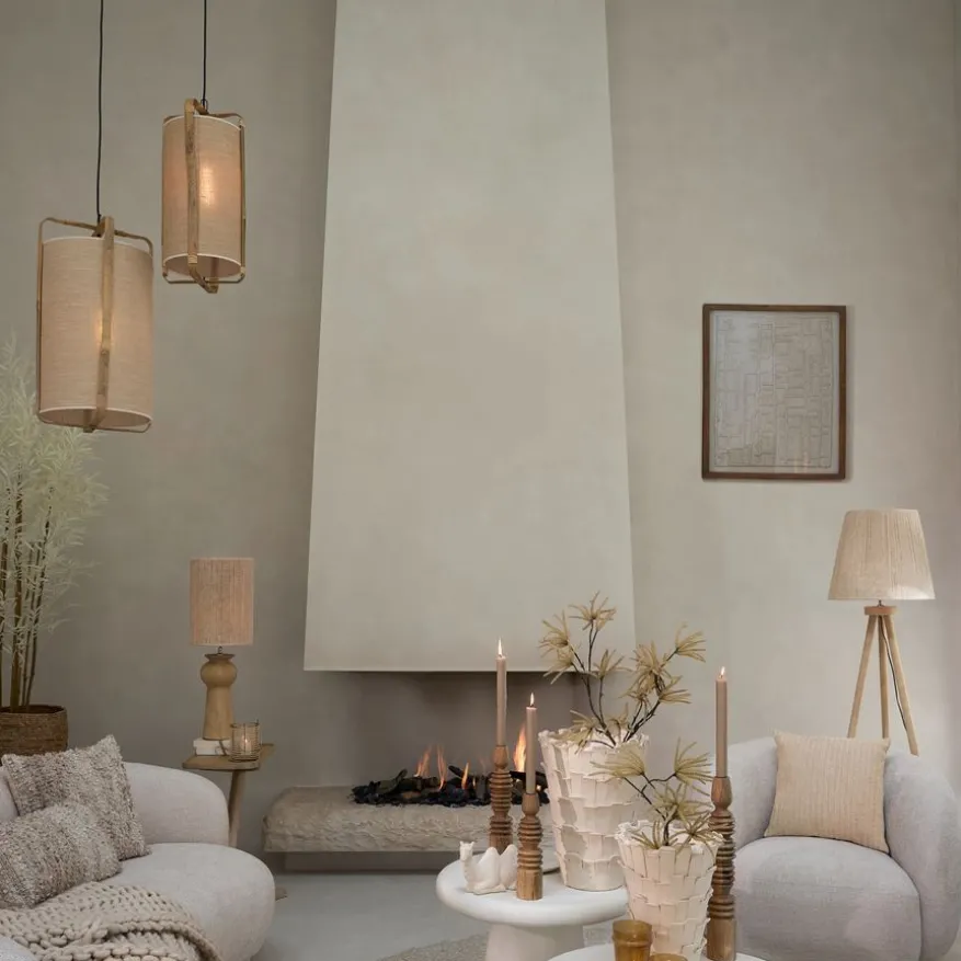 Light & Living Hanglamp Sendai Zand - E27 - Ø 37 cm