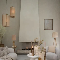 Light & Living Hanglamp Sendai Zand - E27 - Ø 32 cm