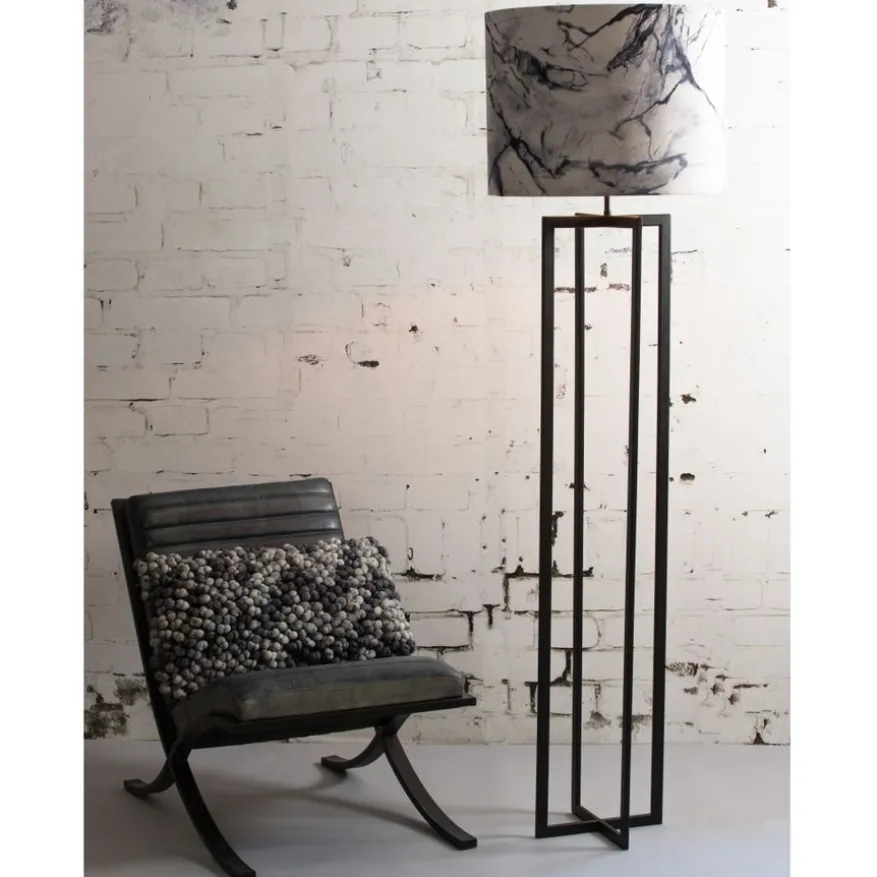 Light & Living Lampenvoet Mace Zwart - E27 - 140 cm hoog