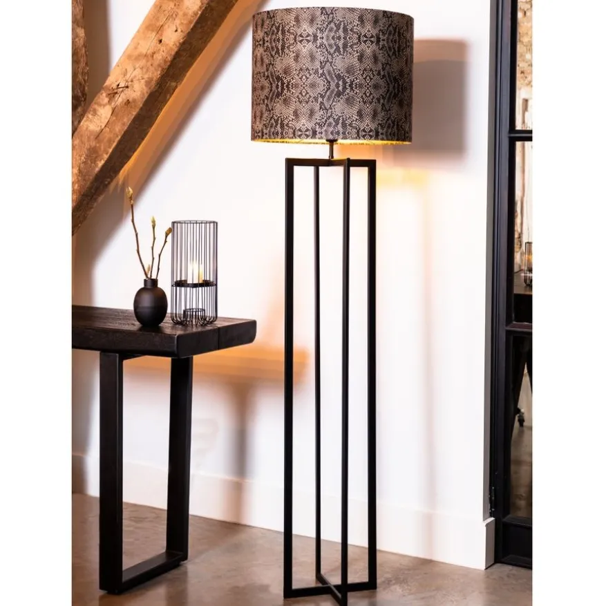 Light & Living Lampenvoet Mace Zwart - E27 - 140 cm hoog