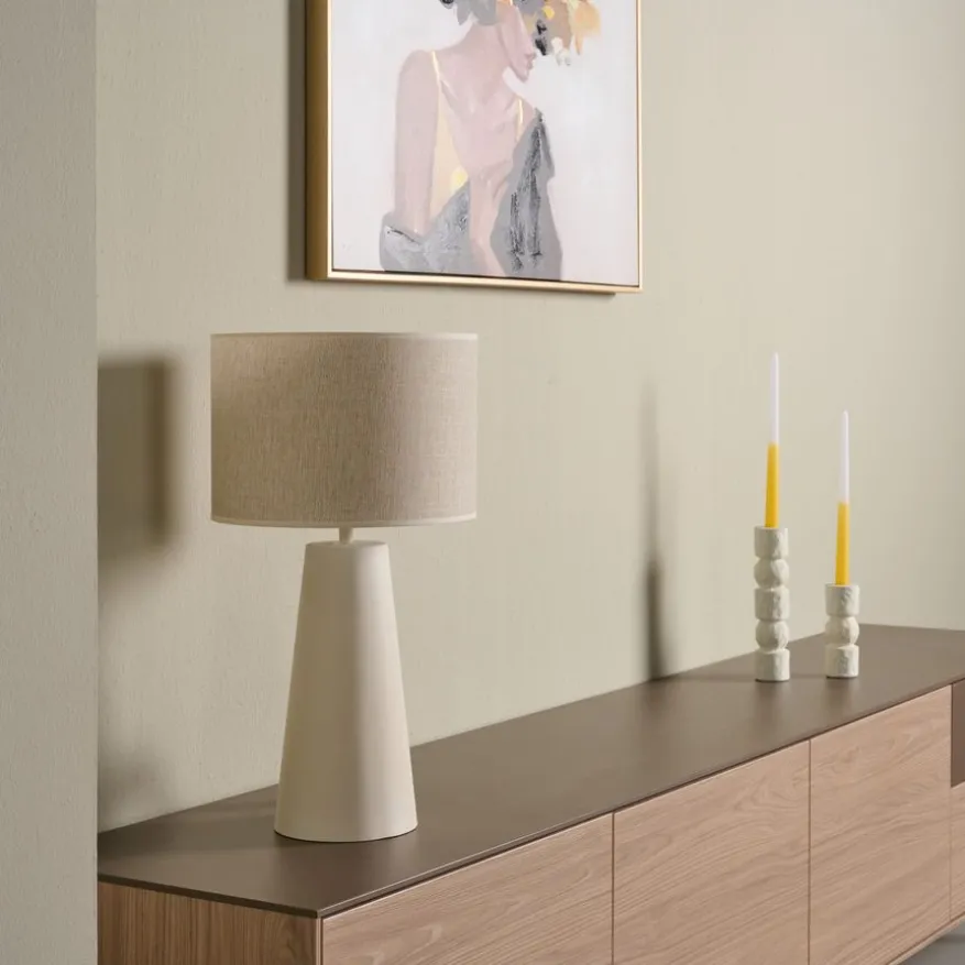 Light & Living Lampenvoet Yelos Creme - E27 - 43 cm hoog