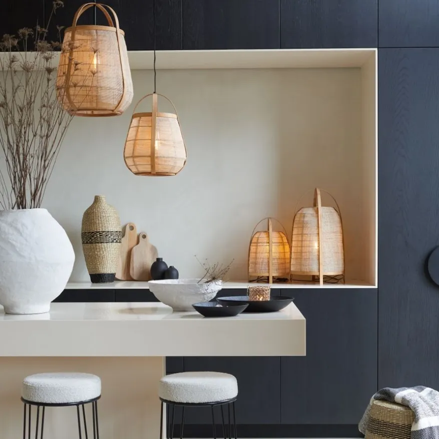 Light & Living Tafellamp Jacinto Naturel - E27 - 42 cm hoog