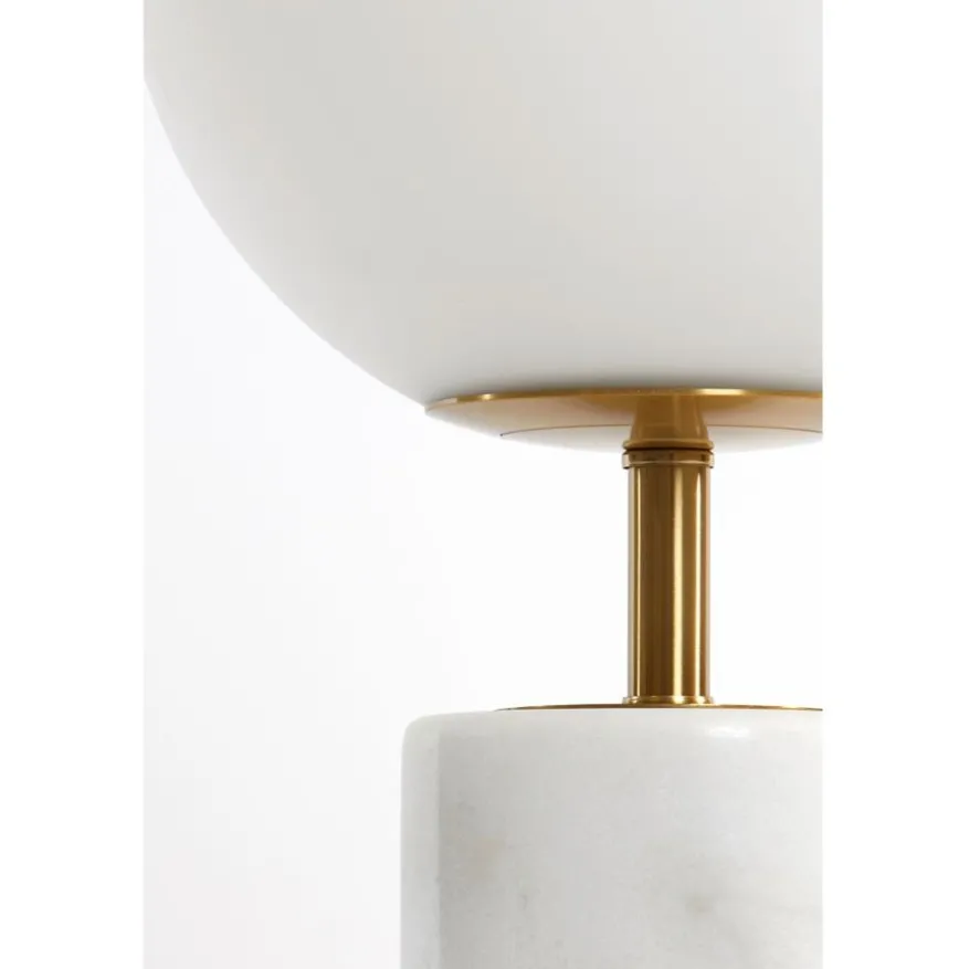Light & Living Tafellamp Medina Wit - E27 - 35 cm hoog